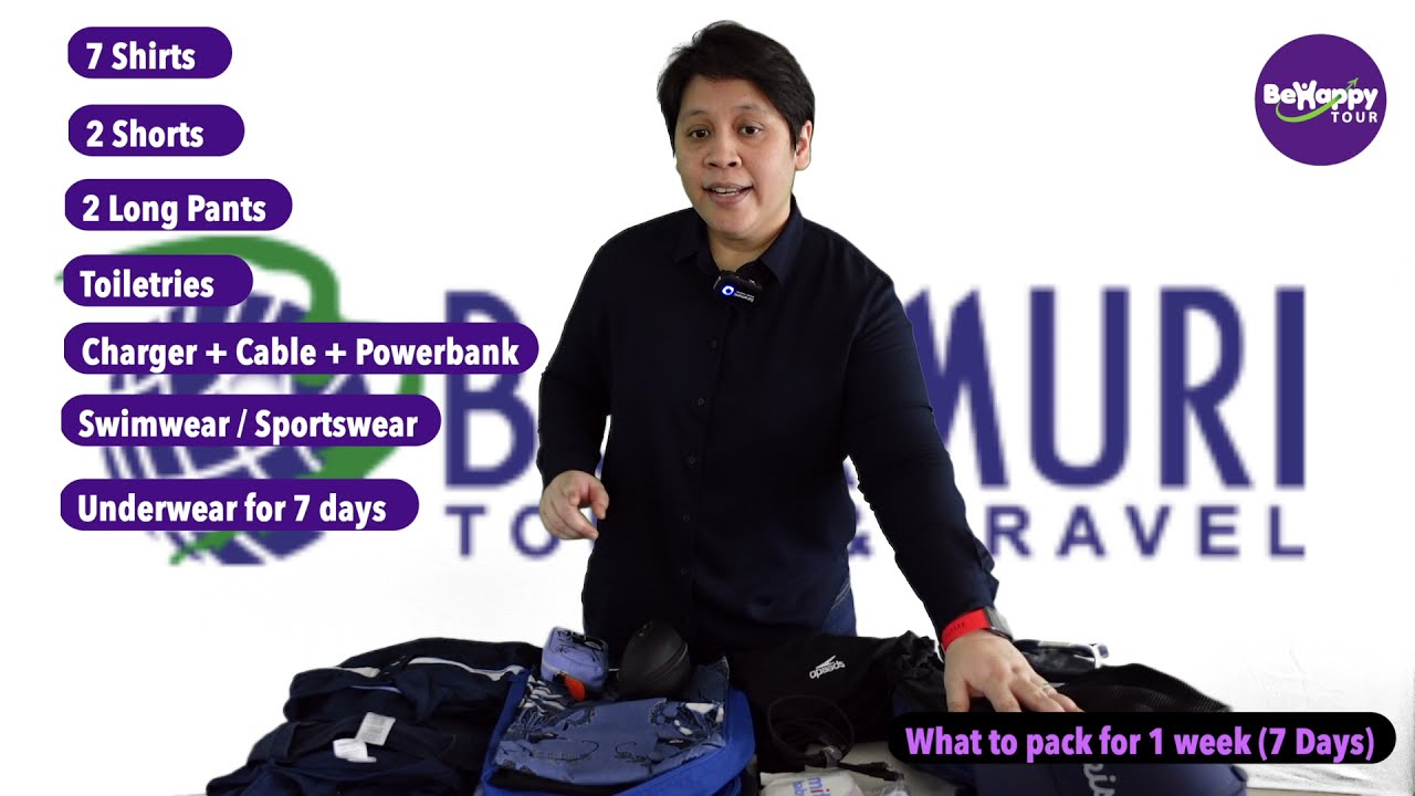 What to pack for 1 week travel (7days) ? Apa saja yang harus dibawa untuk travel 1 minggu (7hari)?